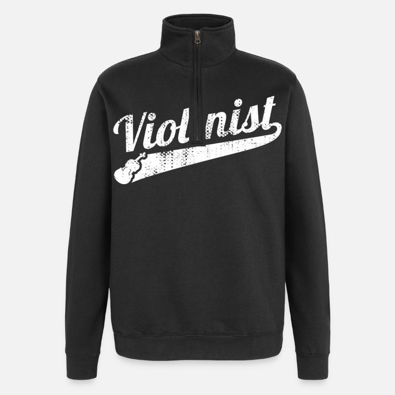 Drôle de violoniste - Sweat à zip 1/4 - noir