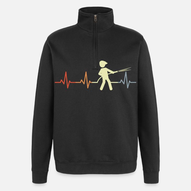 Fire brigade palpitations - Quarter-Zip Sweatshirt - black