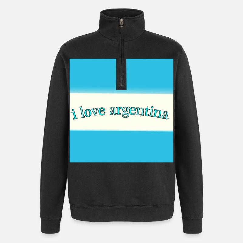 Ich liebe Argentinien - Quarter-Zip-Sweatshirt - Schwarz