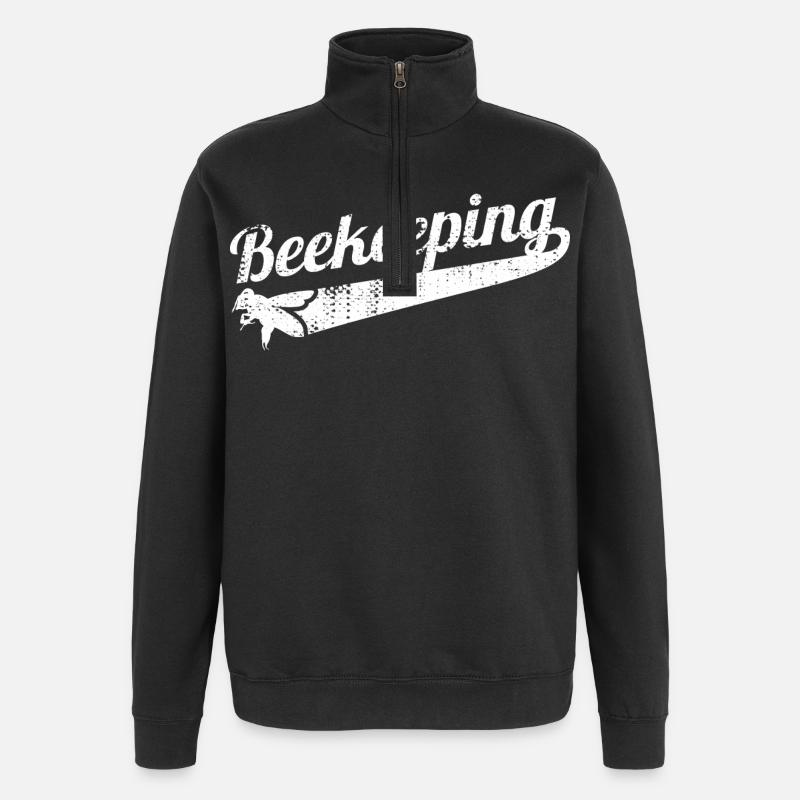 Funny beekeeping - Quarter-Zip Sweatshirt - black