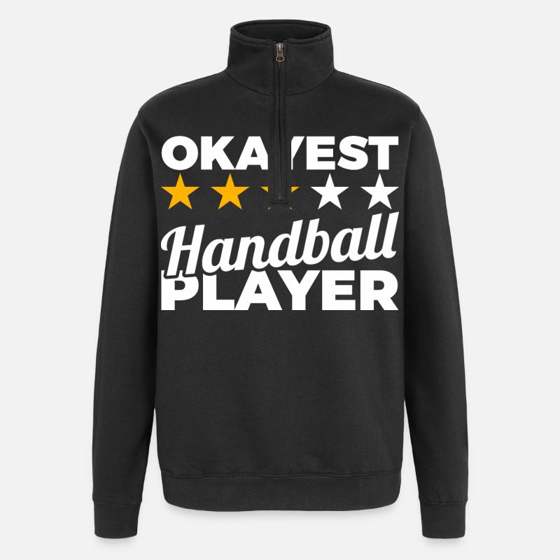 Durchschnittlicher Handballer - Quarter-Zip-Sweatshirt - Schwarz