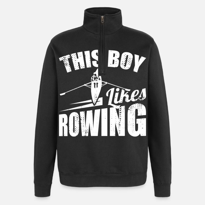 Garçon d’aviron - Sweat à zip 1/4 - noir