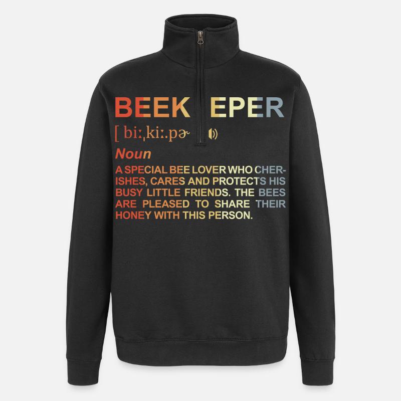 Imker Definition - Quarter-Zip-Sweatshirt - Schwarz