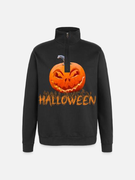 Halloween - Quarter-Zip Sweatshirt - black