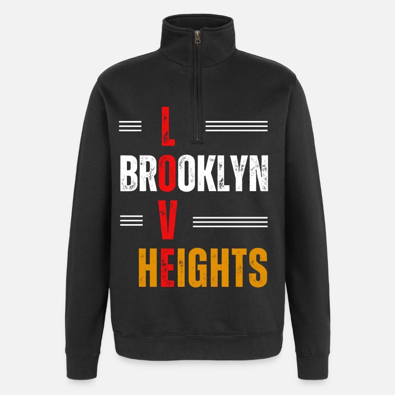 Liebe Brooklyn Heights - Quarter-Zip-Sweatshirt - Schwarz