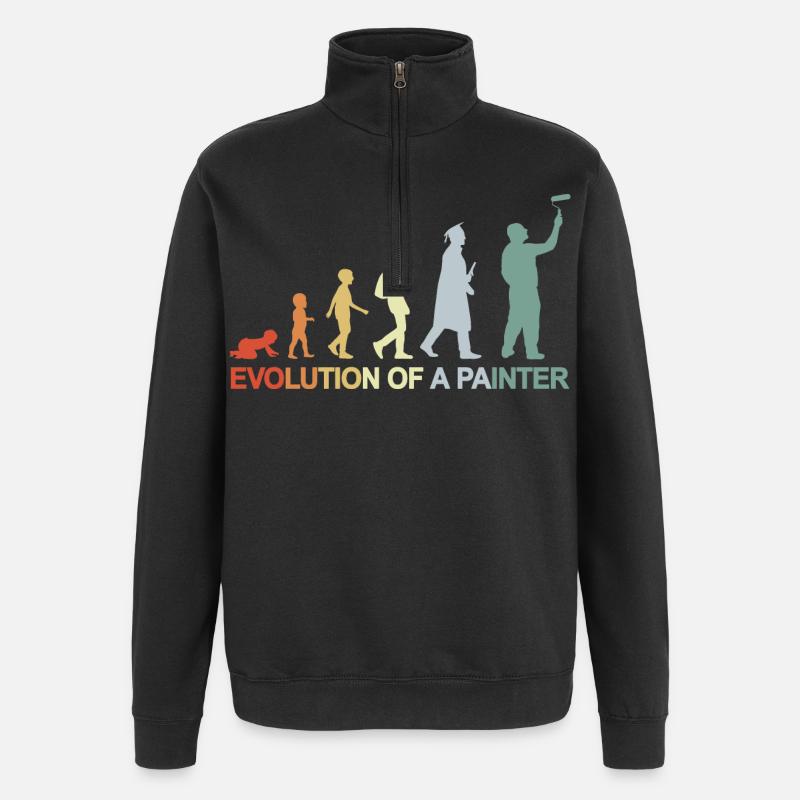 Painter Varnisher Evolution - Quarter-Zip Sweatshirt - black