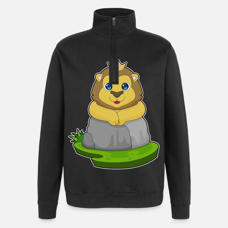 Couronne du Roi Lion - Sweat à zip 1/4 - noir