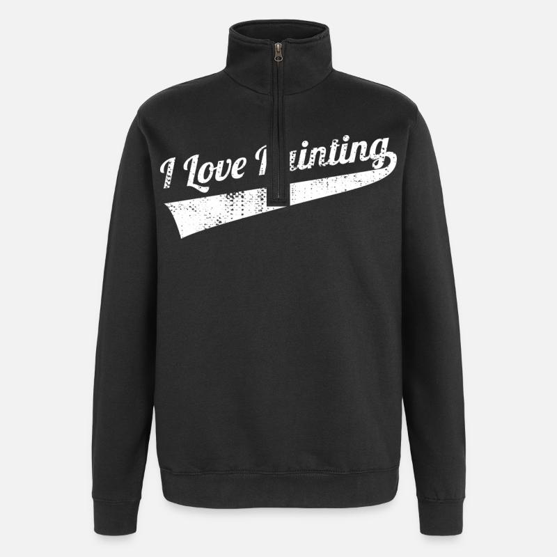 Maler Lackierer Liebe - Quarter-Zip-Sweatshirt - Schwarz