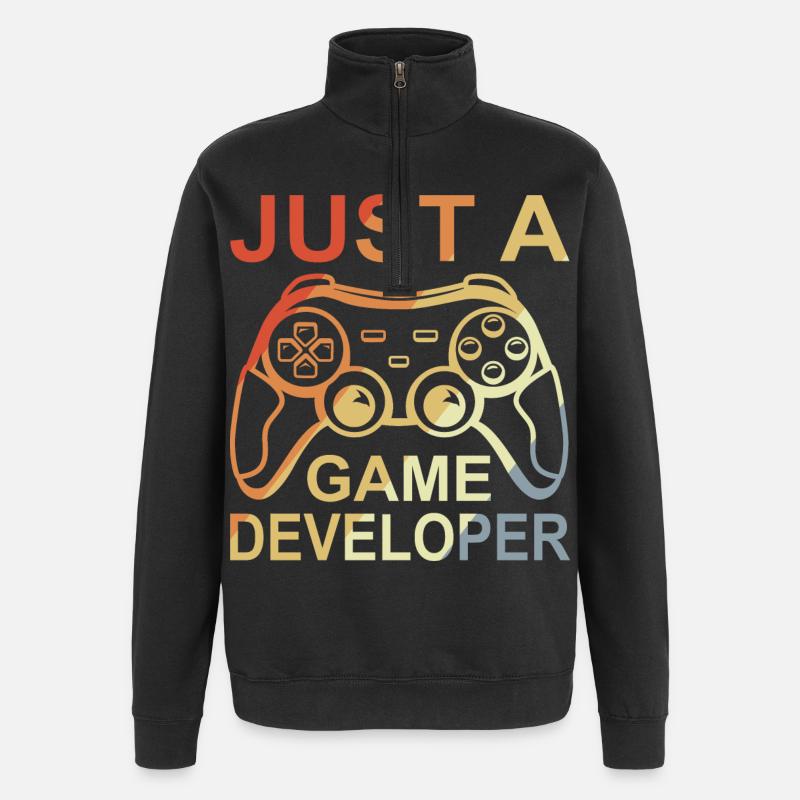 Game Developer - Quarter-Zip Sweatshirt - black