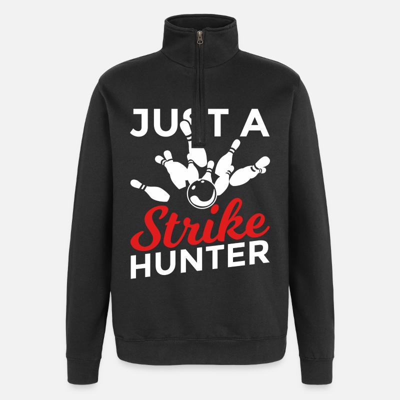 Just A Strike Hunter - Quarter-Zip Sweatshirt - black