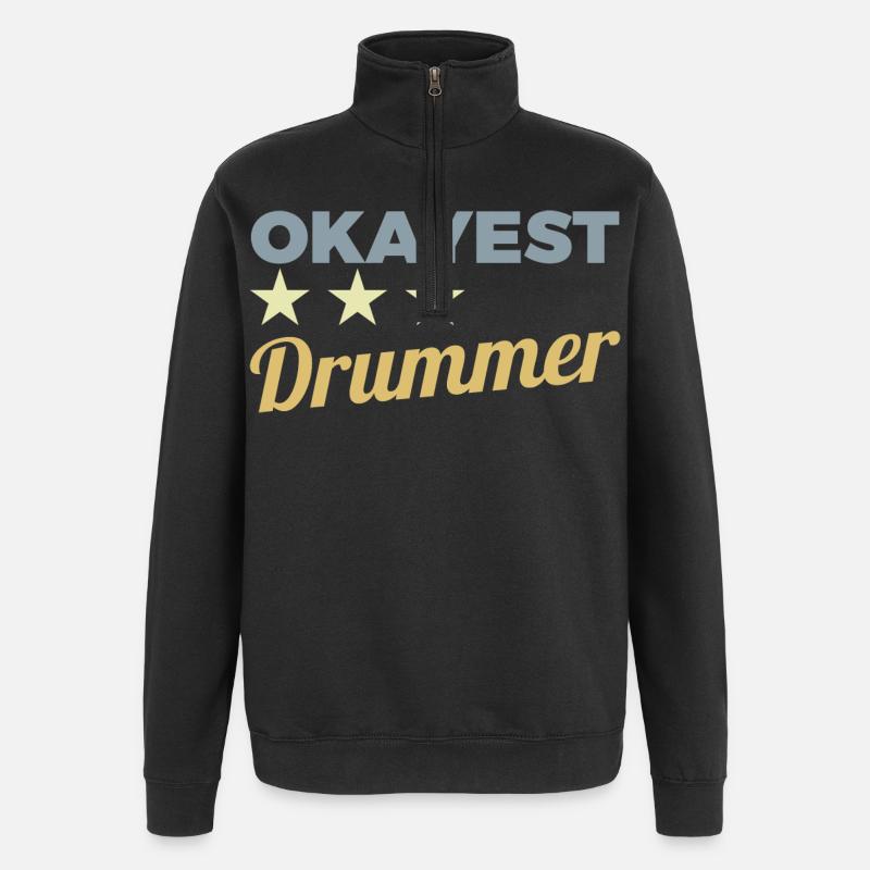 Average drummer - Quarter-Zip Sweatshirt - black