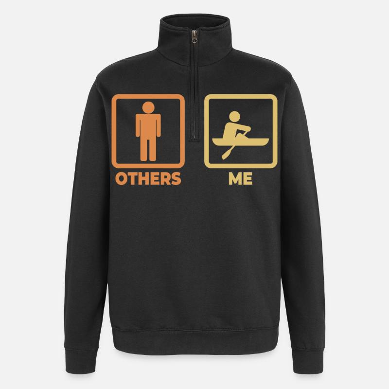 Figurine bâton de rameur - Sweat à zip 1/4 - noir