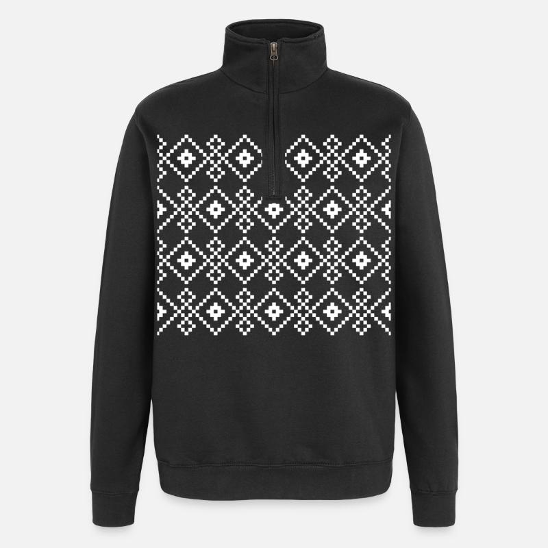 Christmas Plain Sweater (dark) - Quarter-Zip Sweatshirt - black