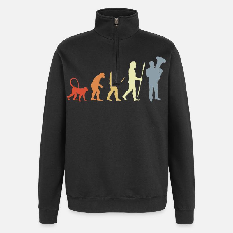 Évolution du tubiste - Sweat à zip 1/4 - noir