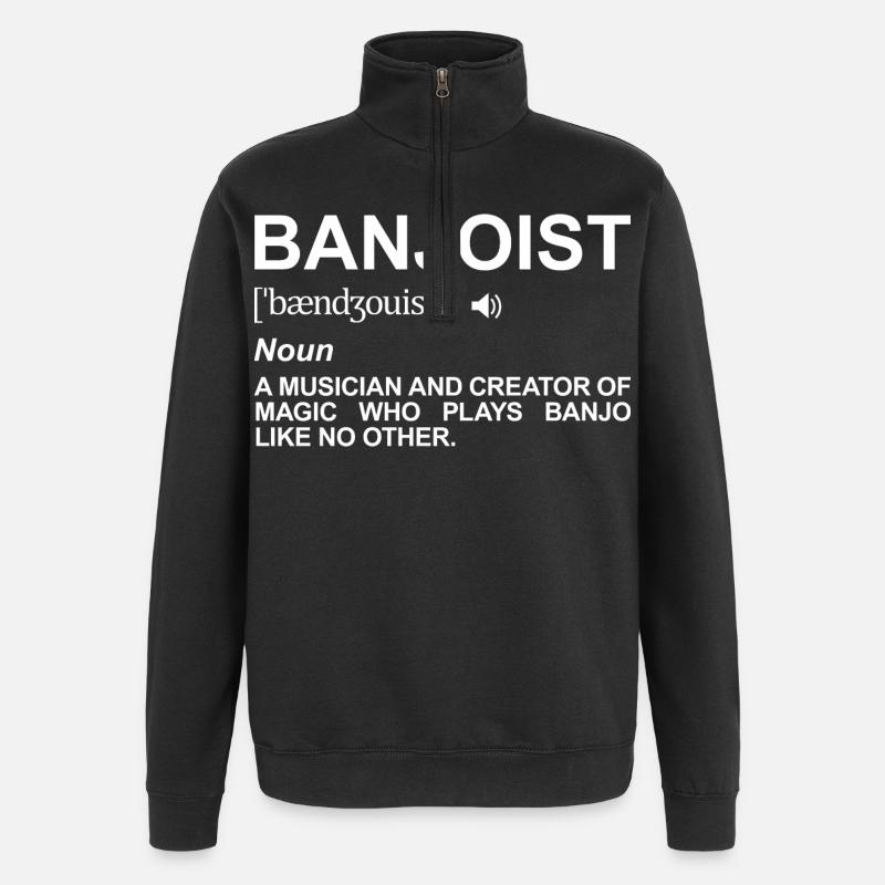Banjo player definition - Quarter-Zip Sweatshirt - black