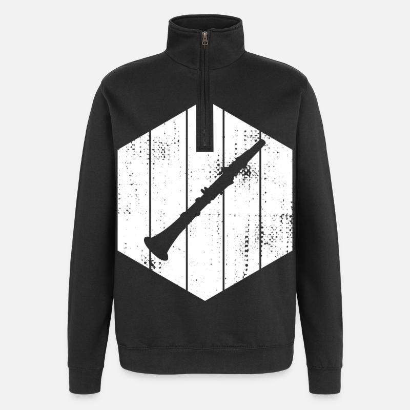 Clarinette - Sweat à zip 1/4 - noir