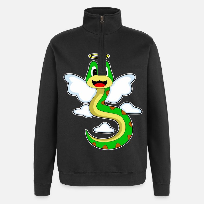 Serpent Ange Ailes d’Ange - Sweat à zip 1/4 - noir
