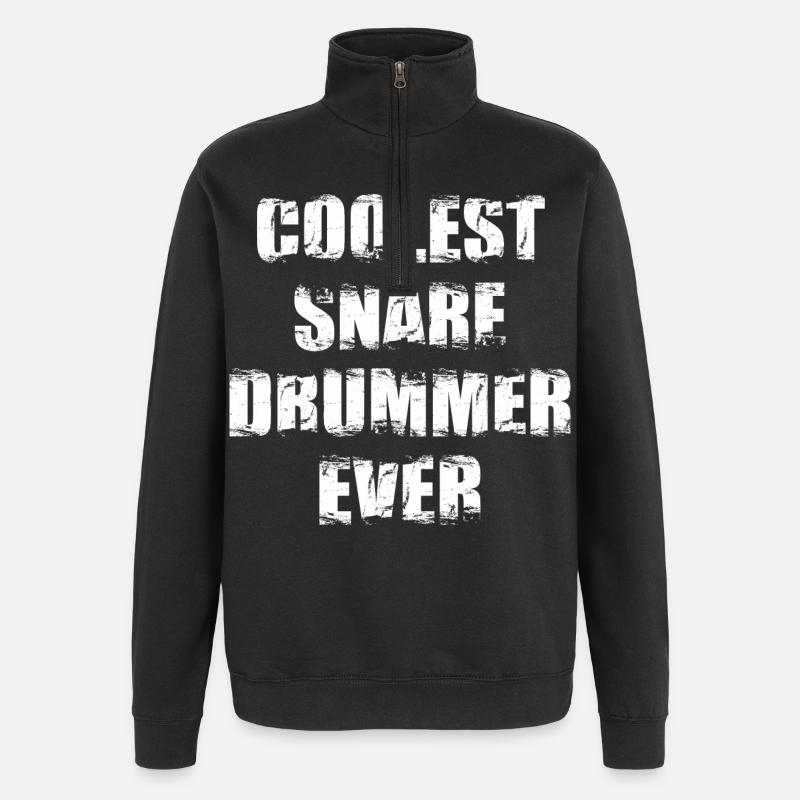 The coolest drummer ever - Quarter-Zip Sweatshirt - black