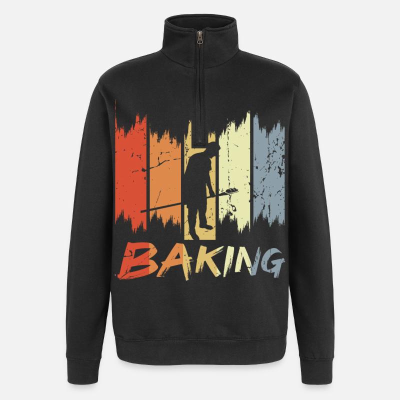 Cuisson rétro - Sweat à zip 1/4 - noir