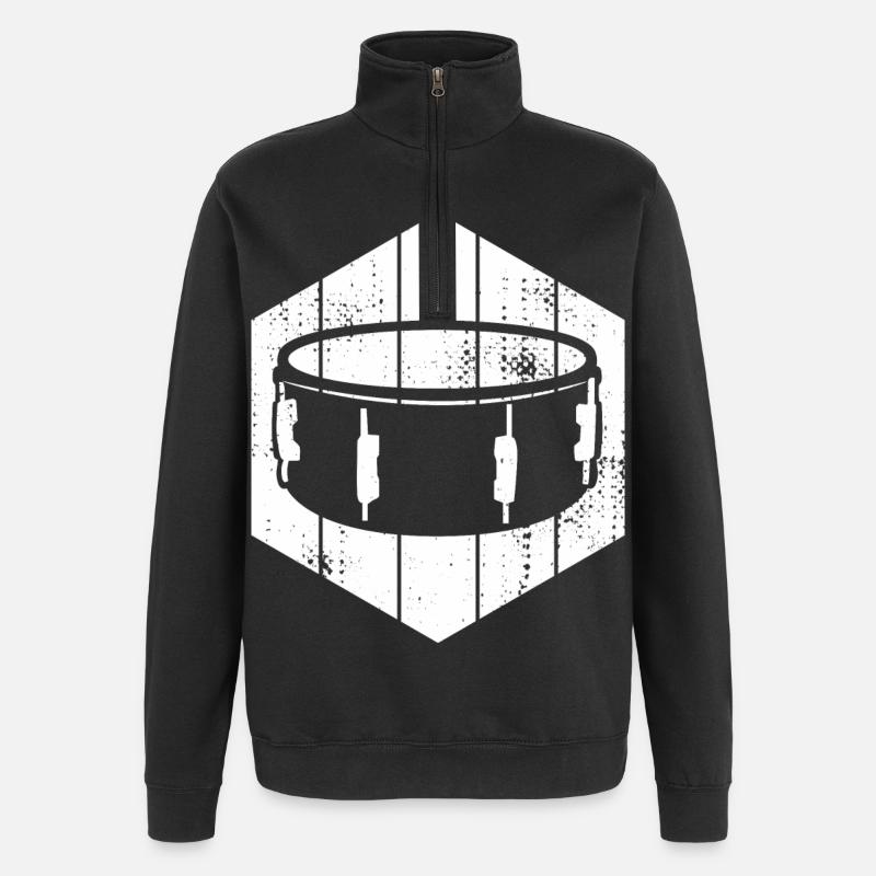 Side drum - Quarter-Zip Sweatshirt - black