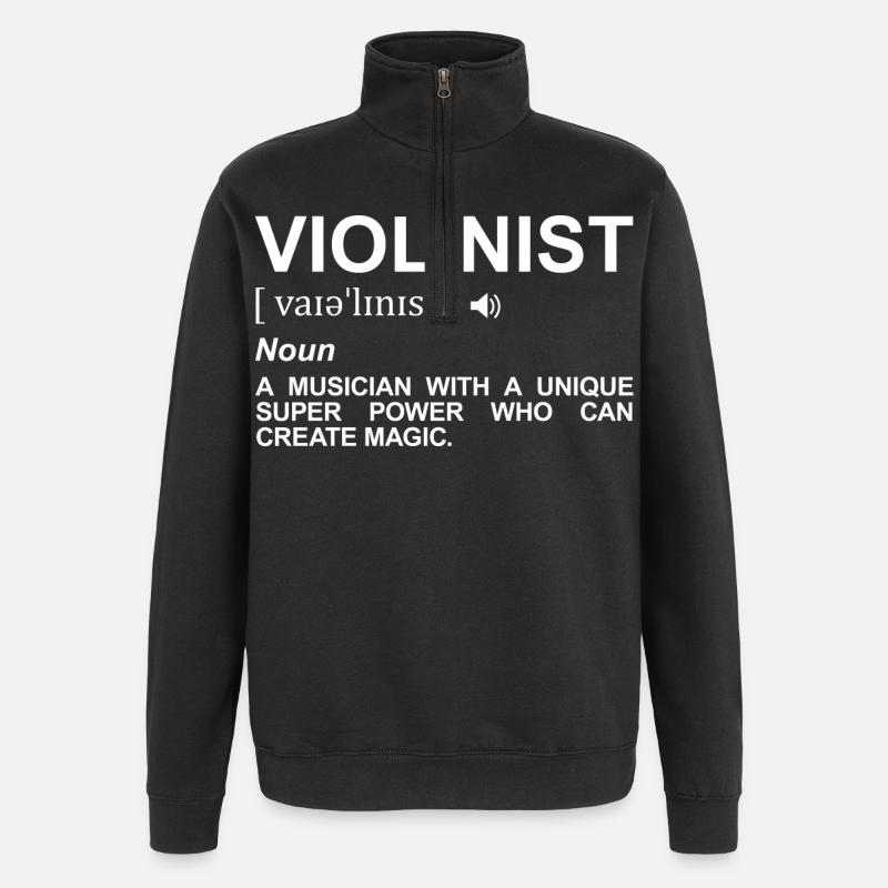 Dictionnaire du violoniste - Sweat à zip 1/4 - noir