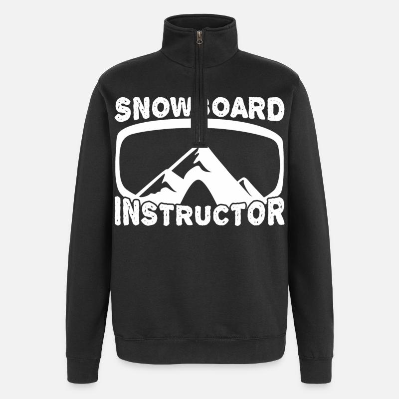 Funny Snowboard Instructor - Quarter-Zip Sweatshirt - black