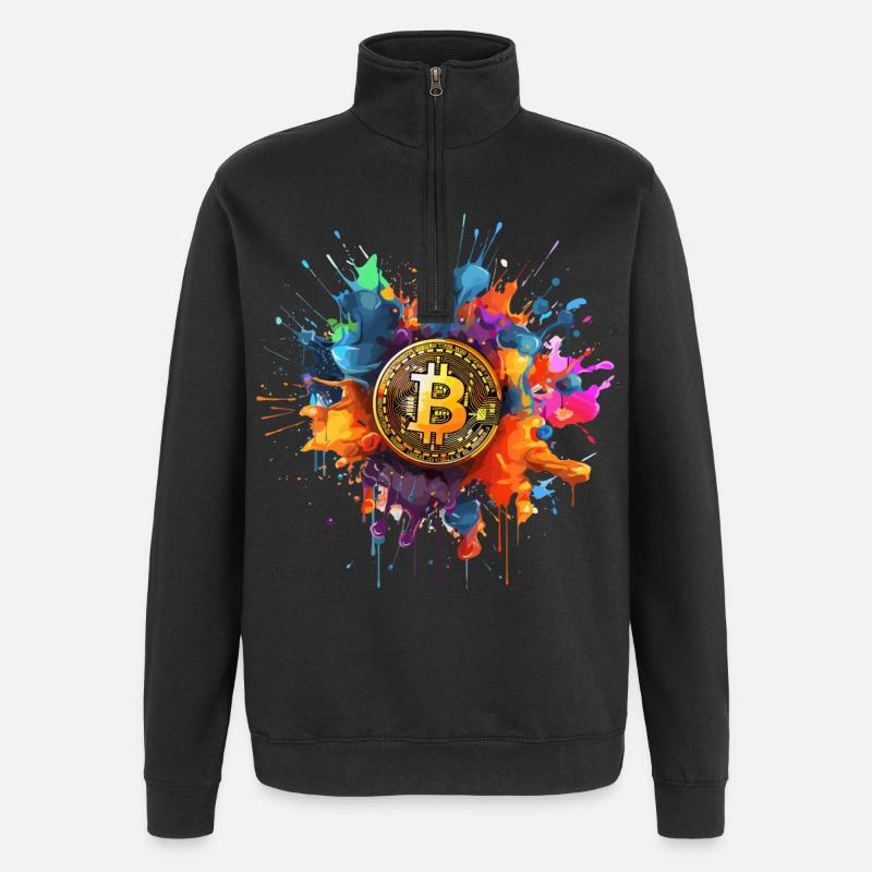Bitcoin - Quarter-Zip Sweatshirt - black