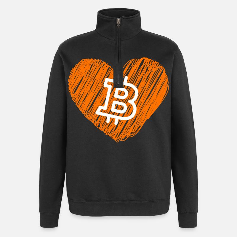 Bitcoin Crypto Cryptocurrency Splash - Quarter-Zip Sweatshirt - black