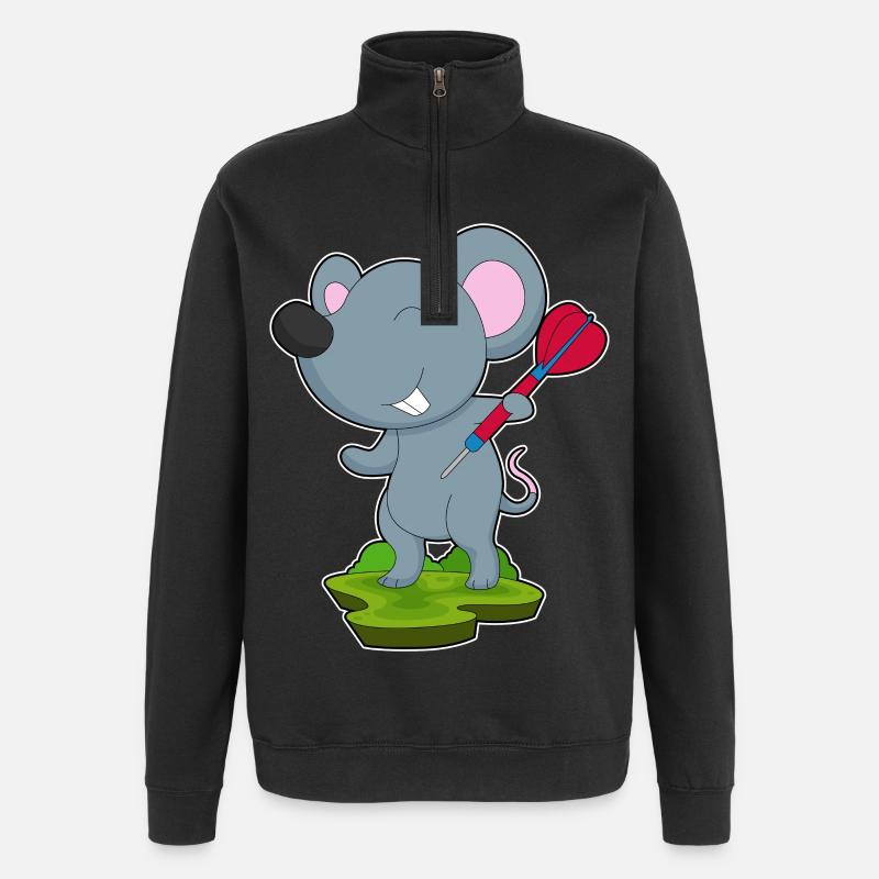 Fléchette de souris - Sweat à zip 1/4 - noir
