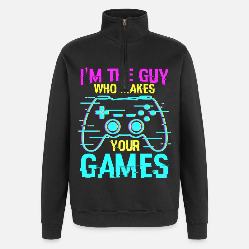 Game Programmer Saying - Quarter-Zip Sweatshirt - black