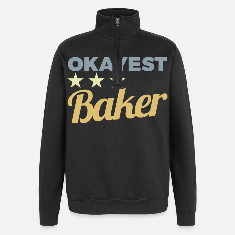 Durchschnittlicher Bäcker - Quarter-Zip-Sweatshirt - Schwarz