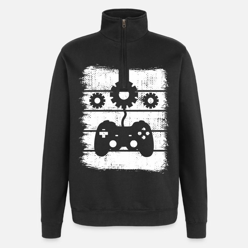 Conception de jeux - Sweat à zip 1/4 - noir