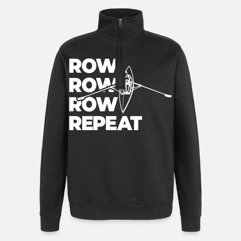 Aviron Aviron Aviron Répétition de l’aviron - Sweat à zip 1/4 - noir