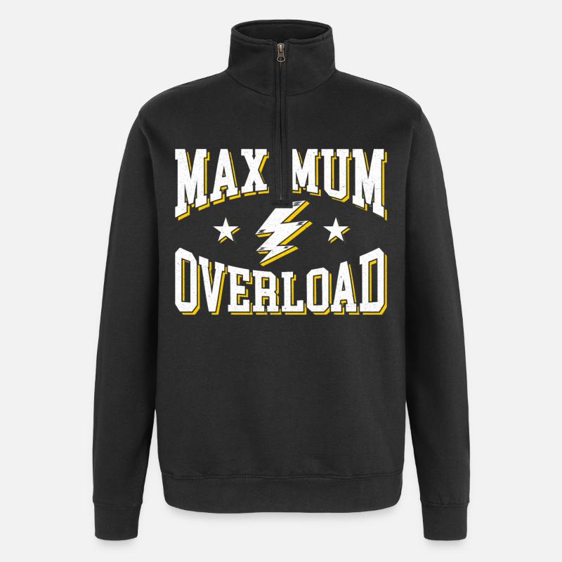 Maximum Overload Bold Retro Print - Quarter-Zip Sweatshirt - black