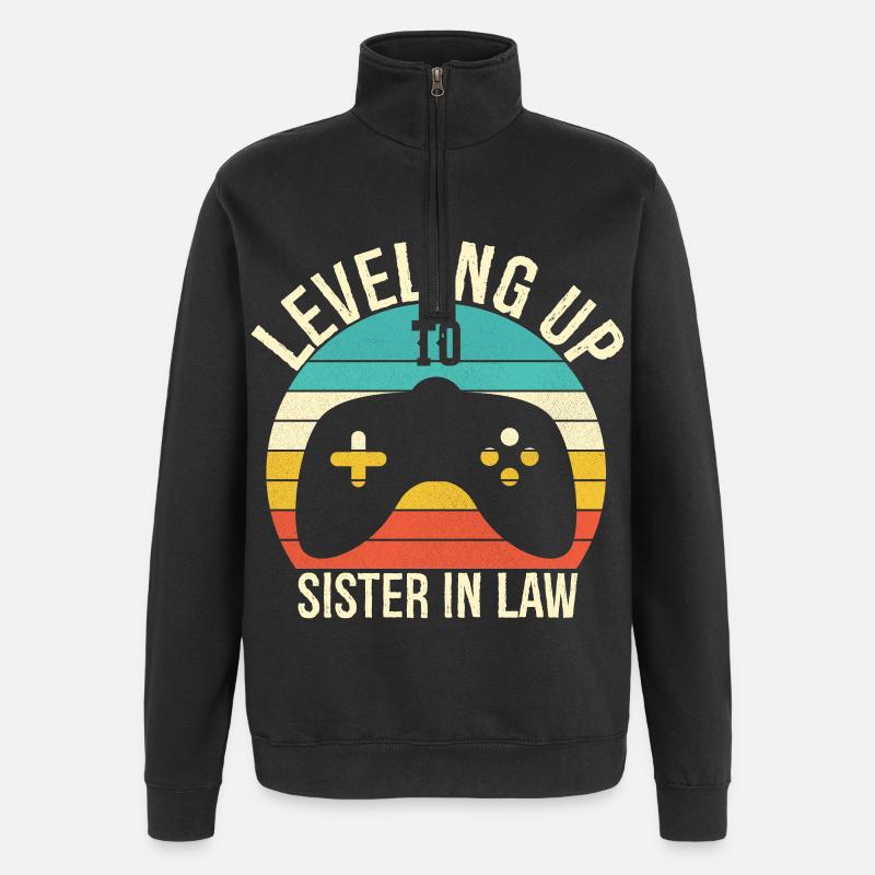 Aufstieg zur Schwägerin - Quarter-Zip-Sweatshirt - Schwarz
