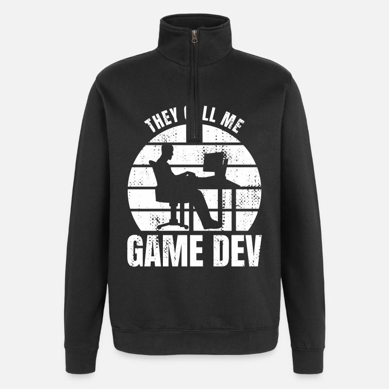 Ils m’appellent Game Dev - Sweat à zip 1/4 - noir