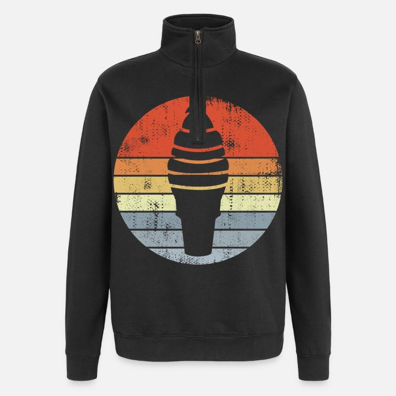 Hörnchen - Quarter-Zip-Sweatshirt - Schwarz