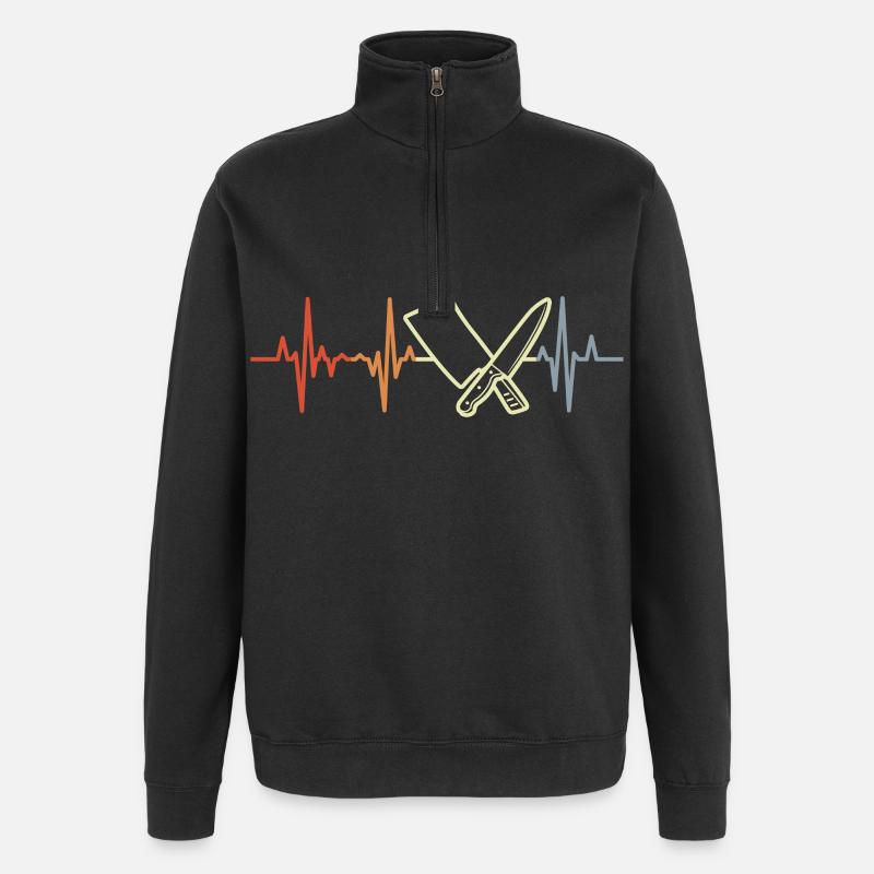 Couperet de boucher Pulse Beat - Sweat à zip 1/4 - noir