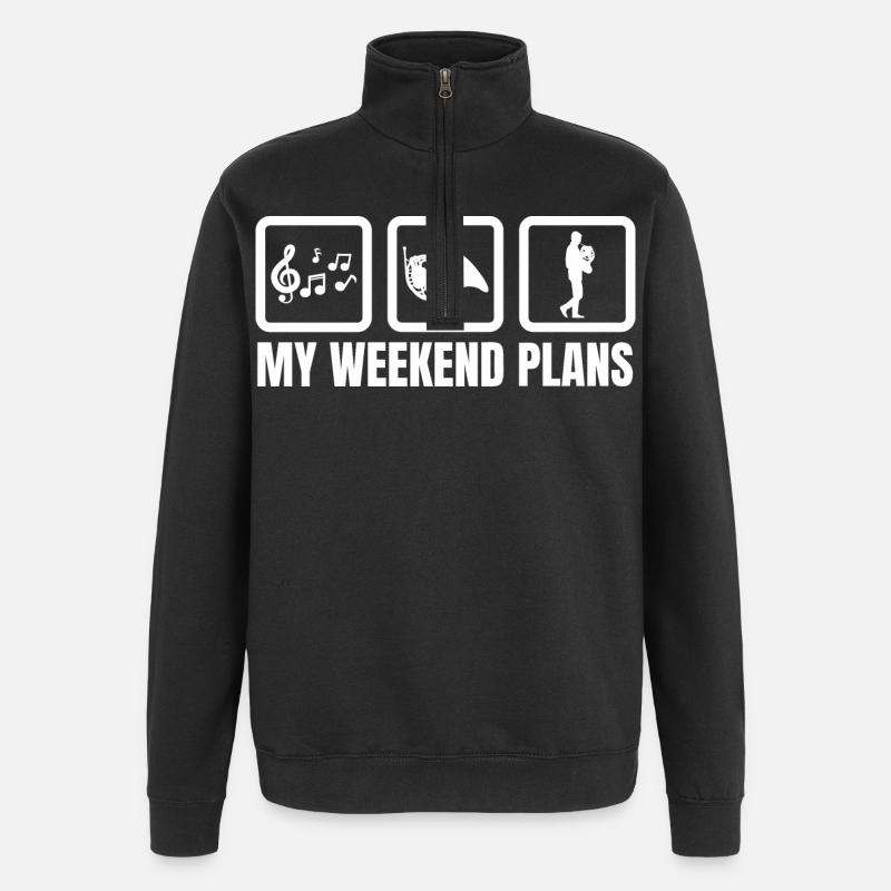 Mes projets pour le week-end - Sweat à zip 1/4 - noir