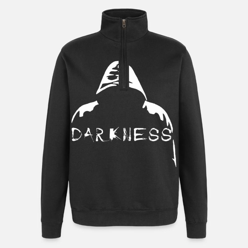 Ténèbres - Sweat à zip 1/4 - noir