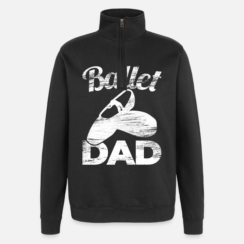 Ballett Vater - Quarter-Zip-Sweatshirt - Schwarz