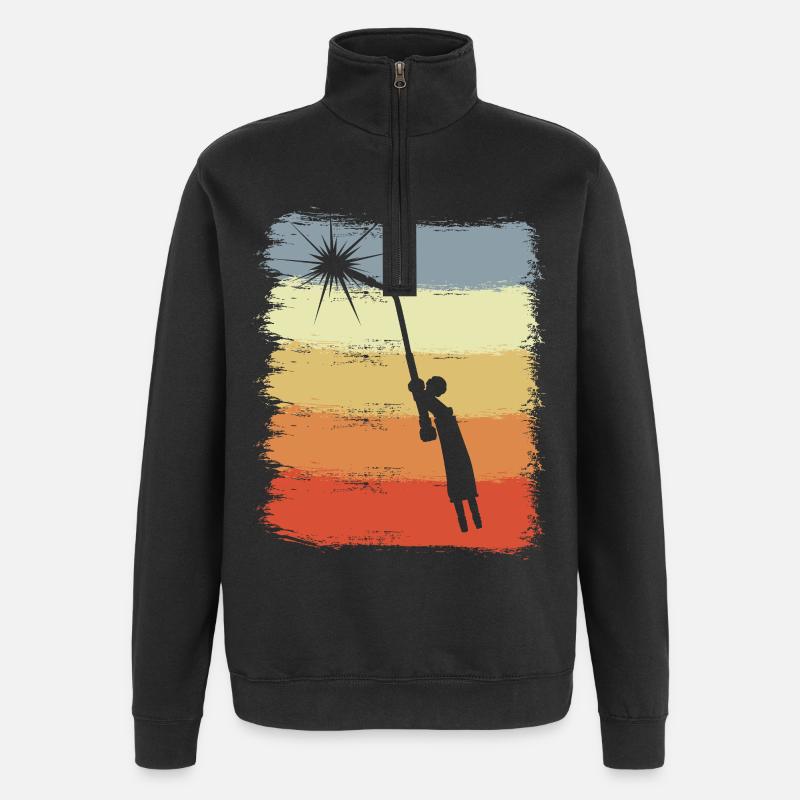 Elektroschweißen - Quarter-Zip-Sweatshirt - Schwarz