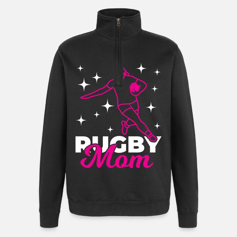 Rugby Mutter - Quarter-Zip-Sweatshirt - Schwarz
