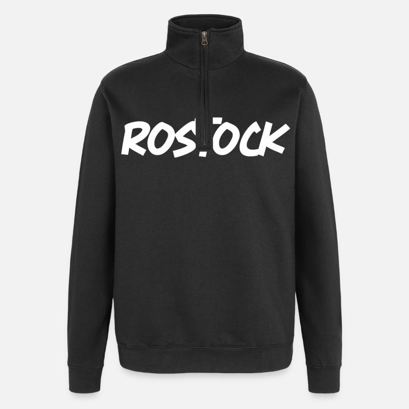 Rostock - Quarter-Zip-Sweatshirt - Schwarz