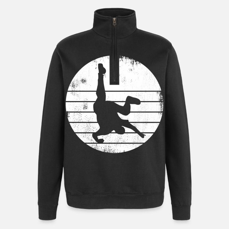 Croquis de Breakdancer - Sweat à zip 1/4 - noir