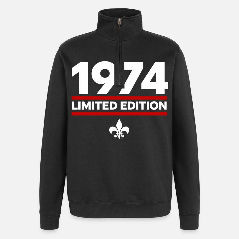 Édition limitée 1974 - Sweat à zip 1/4 - noir
