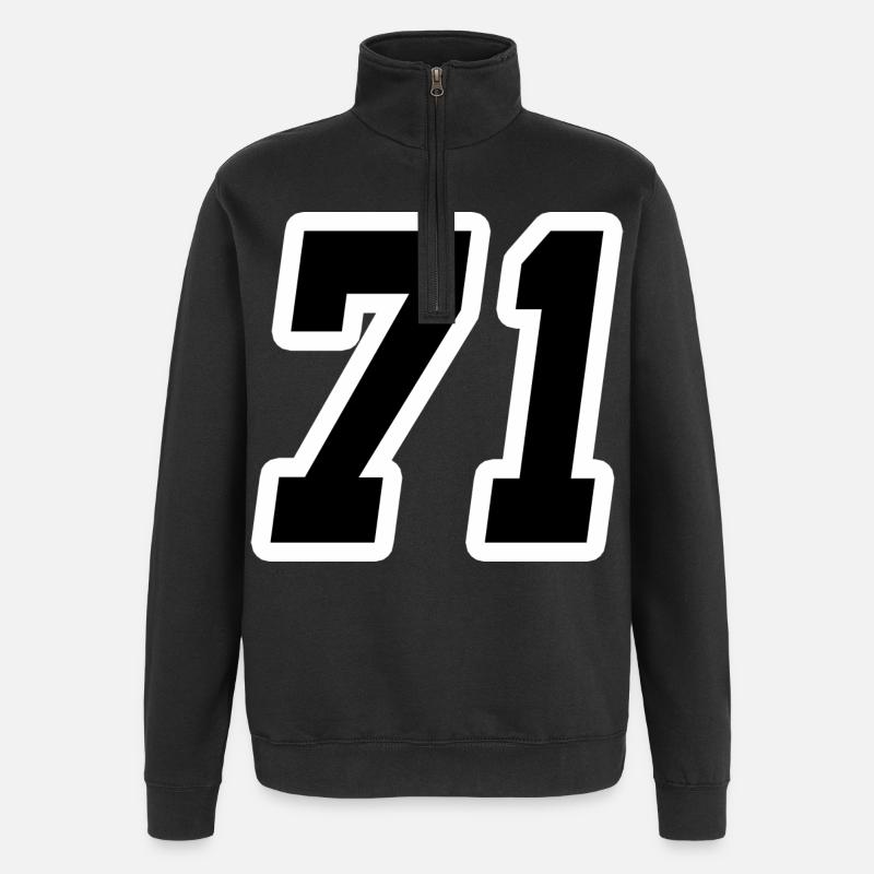 Nummer einundsiebzig 71 - Quarter-Zip-Sweatshirt - Schwarz