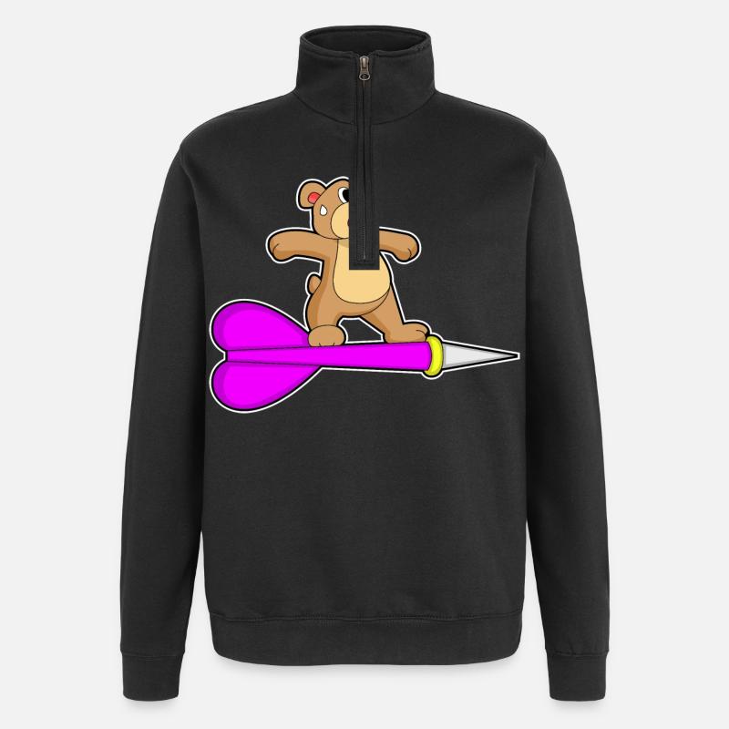 Fléchette d’ours - Sweat à zip 1/4 - noir