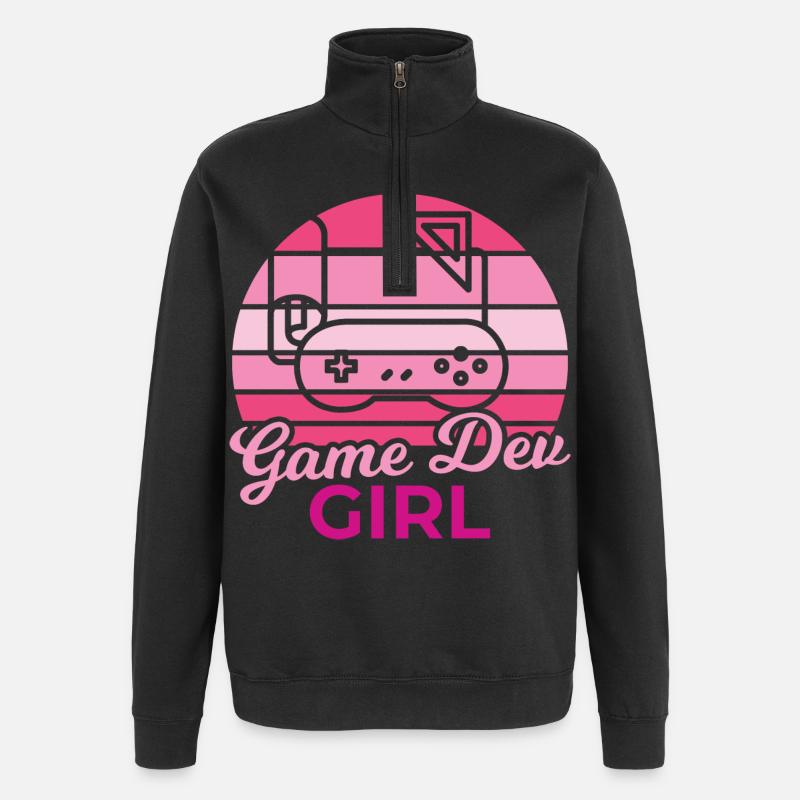 Game Developer - Quarter-Zip Sweatshirt - black