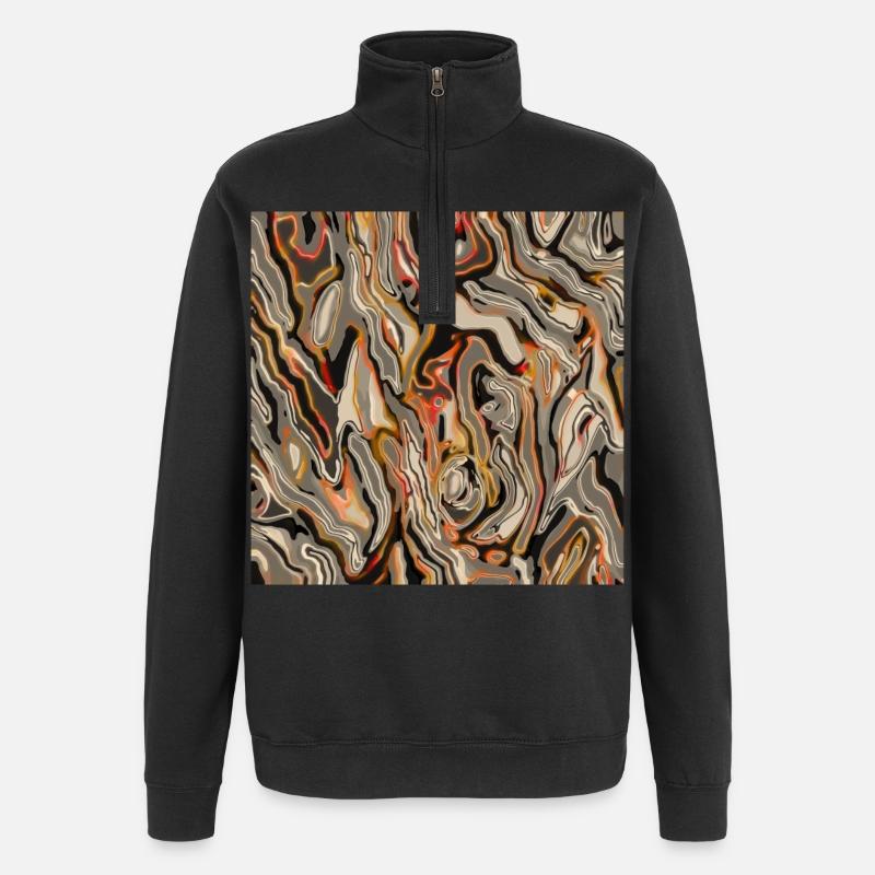 Semblable au bois - Sweat à zip 1/4 - noir